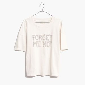 Madewell Forget Me Not Crop Tee NWOT